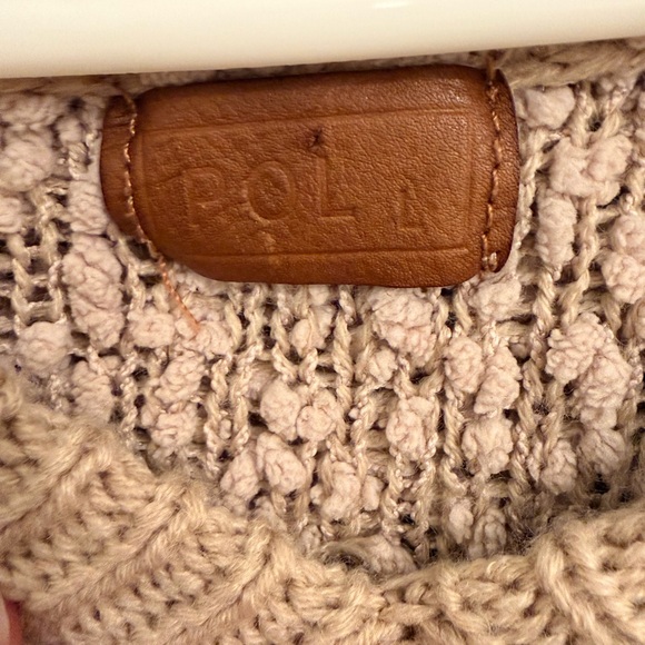 POL Cozy Textured V-Neck crop Sweater in Taupe - Picture 3 of 3